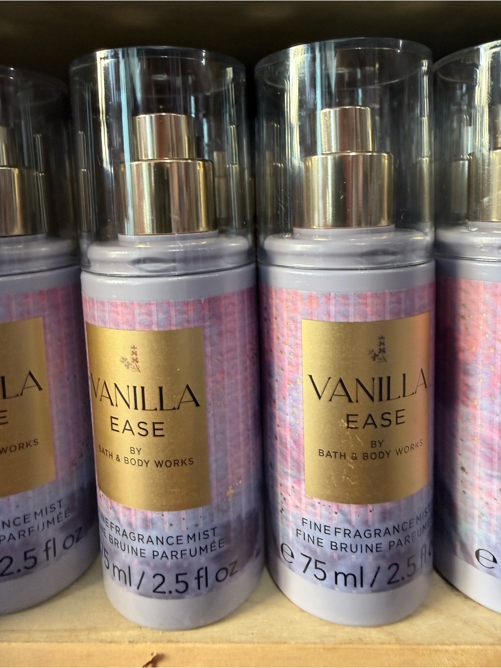 4 Bath & Body Works Vanilla Ease Fine Fragrance Mist — Lavender Purple & Gold - Picture 2 of 2